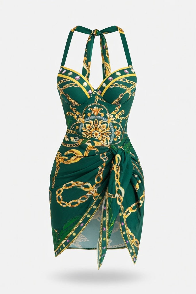 Printed Swimwear Set — Green
