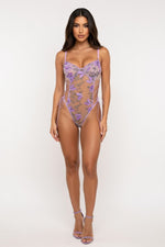 Butterfly Embroidered Jumpsuit — Light Purple