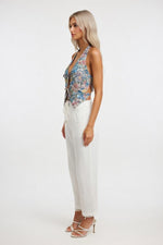Printed Halter Vest — side view