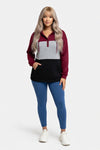 Button Detail Hooded Sweatshirt