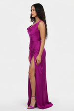 Satin Slip Dress — side view