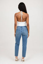 Deep V Halter Top — back view