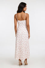 Floral Halter Swing Dress — back view