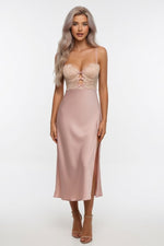 Lace Camisole with Steel Ring Detail — Pink