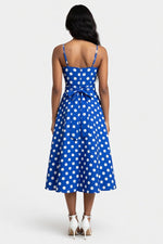 Polka Dot Halter Mini Dress — back view
