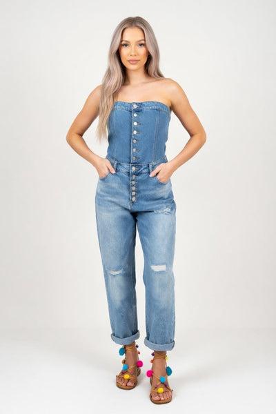 Ripped Straight Jeans