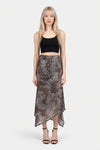 Leopard Print Mesh Maxi Skirt