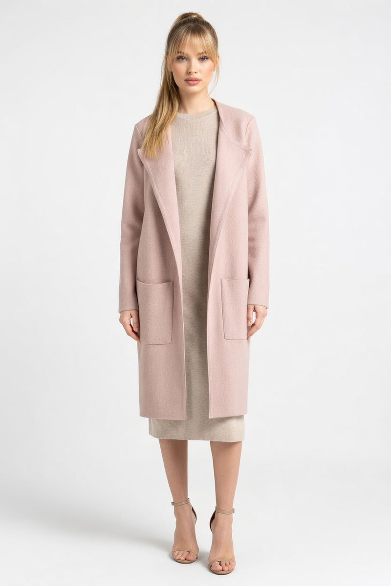 Tailored Wool-Blend Coat — front view