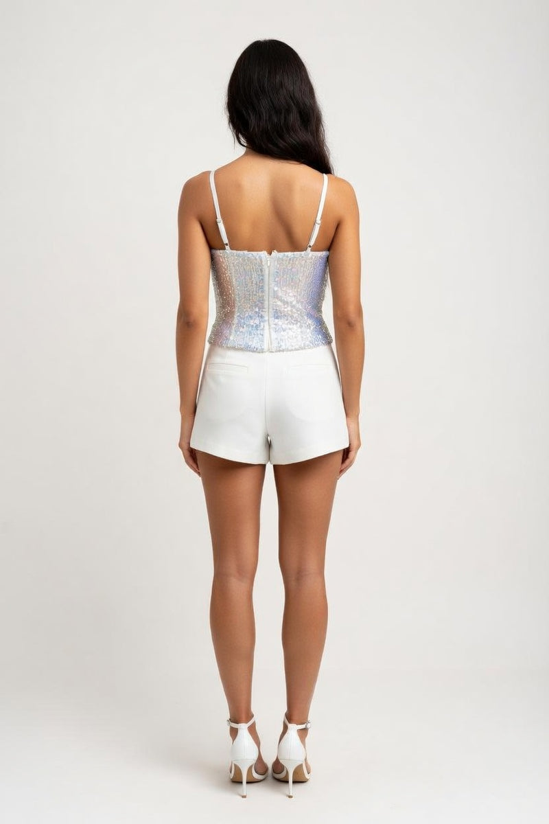 Sequin Tube Top — back view