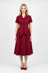 Ruffle Detail Blazer & Skirt Set