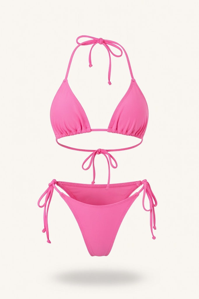 Triangle Bikini Set — Pink