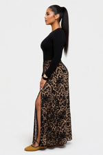 Printed Slit Midi Skirt — side view