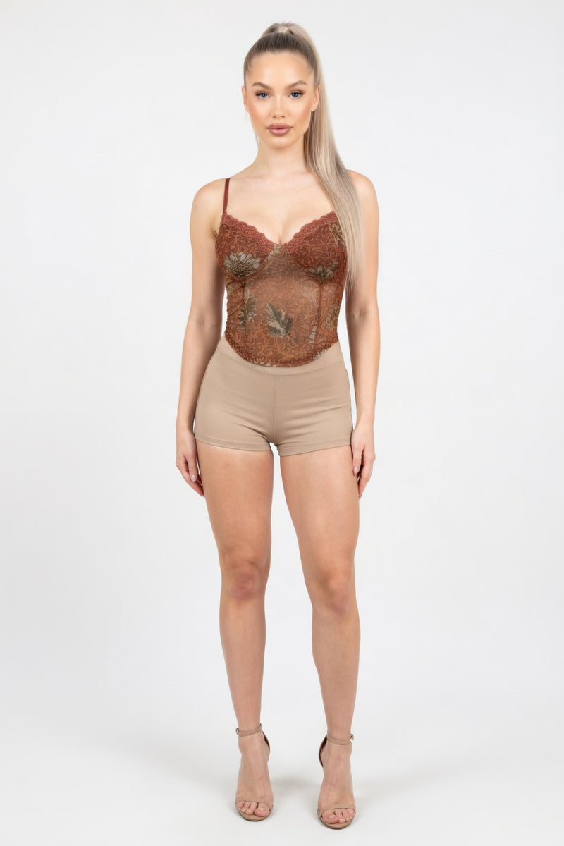 Maple Leaf Print Camisole — front view