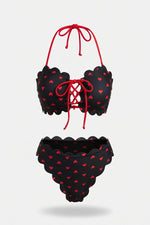 Printed Bikini Set — Black