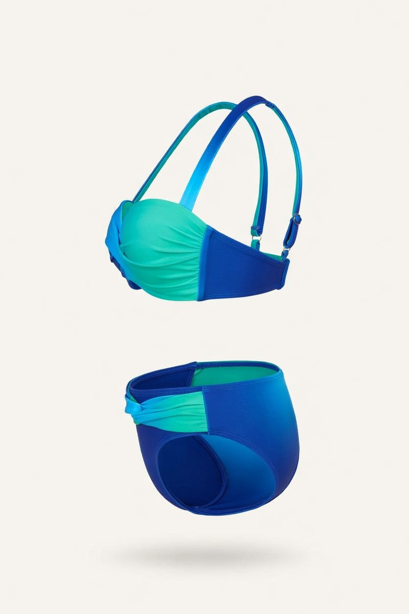 Gradient Twist Bandeau Bikini Set — side view