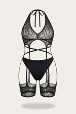 Sheer Bodysuit with Bow Detail — back view