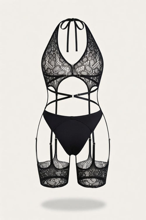 Sheer Bodysuit with Bow Detail — back view