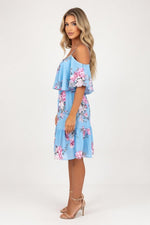 Off-Shoulder Chiffon Dress — side view