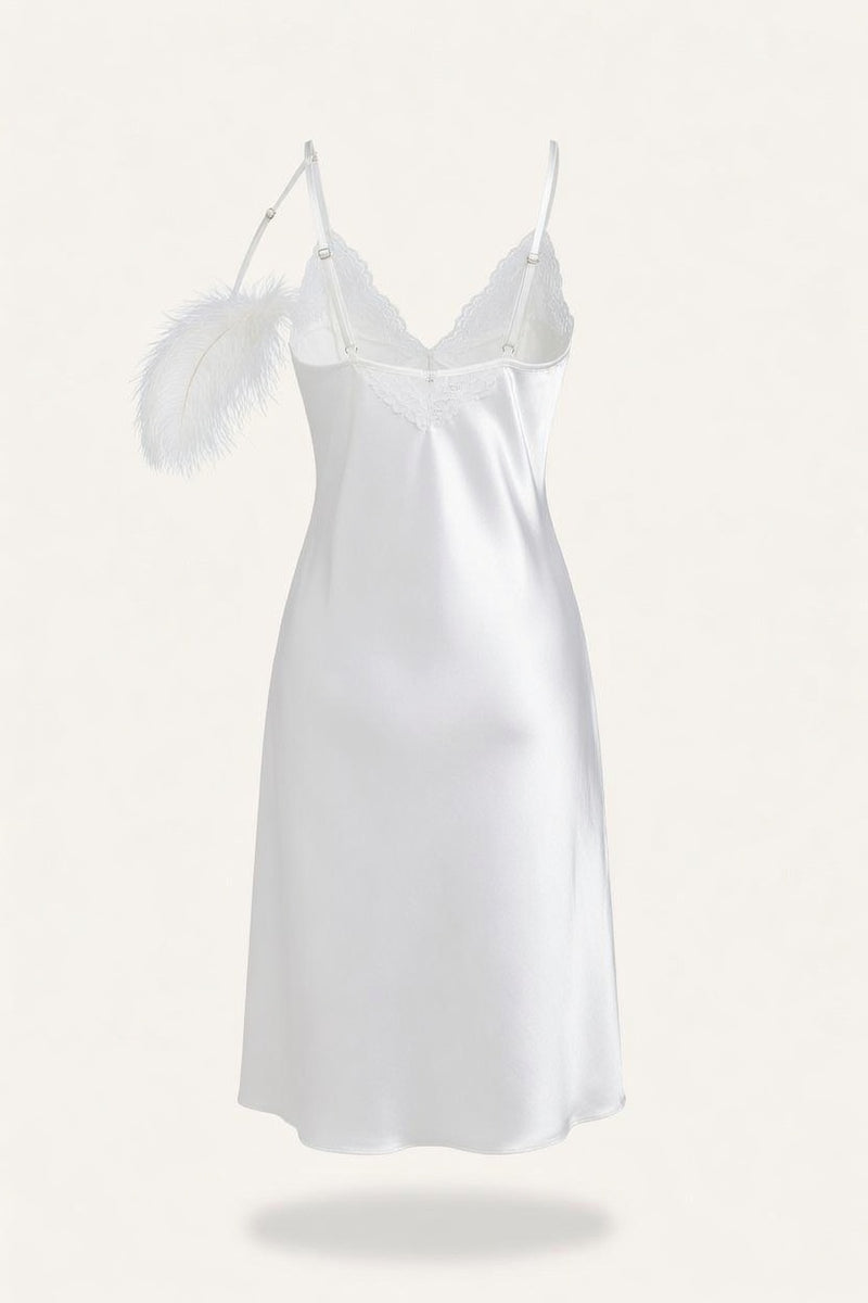 Lace Slip Nightgown — back view