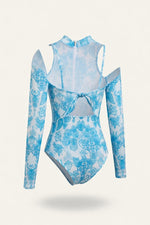 High Collar Zip Swimsuit — side view