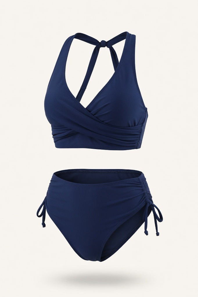 Twist Strap Bikini — Navy Blue