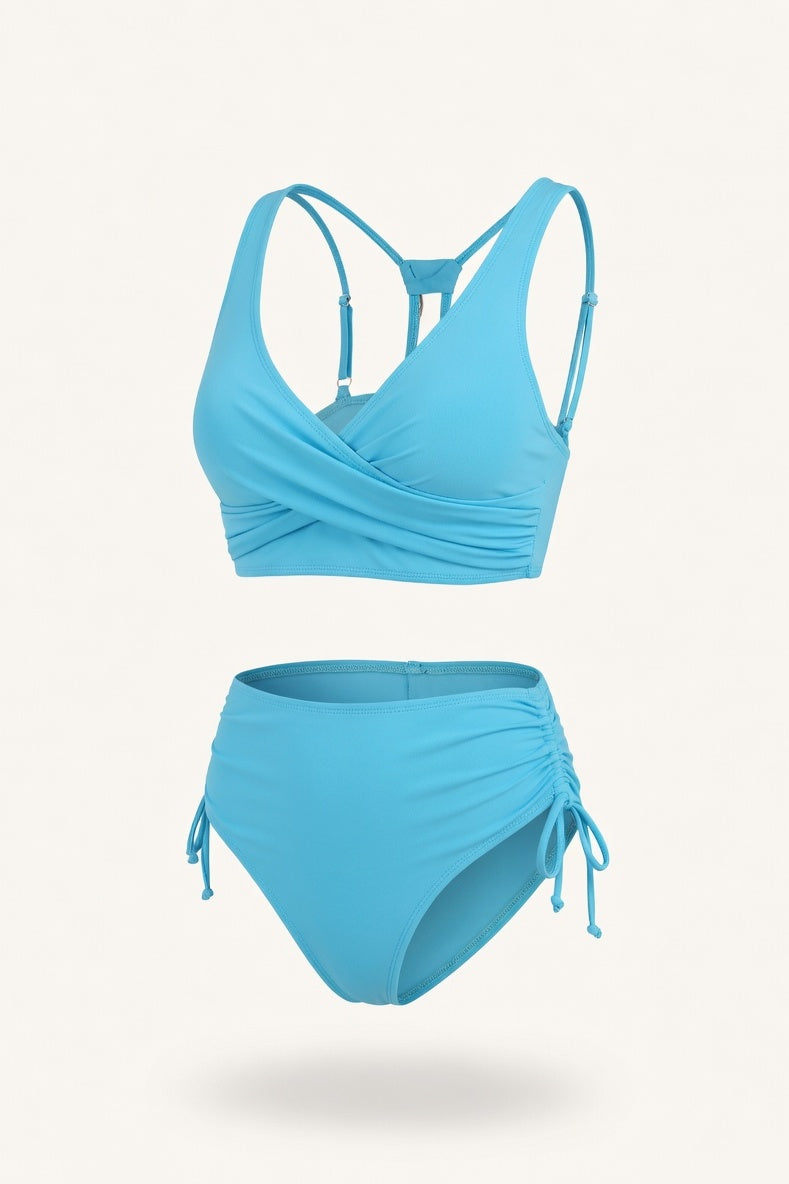 Multi-Color Twist Bikini Set — Lake Blue