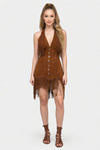 Fringed Suede Western Dress