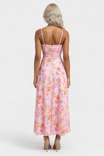 Printed Strappy Dress — back view