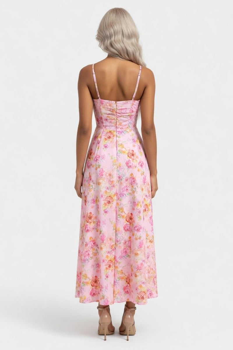 Printed Strappy Dress — back view