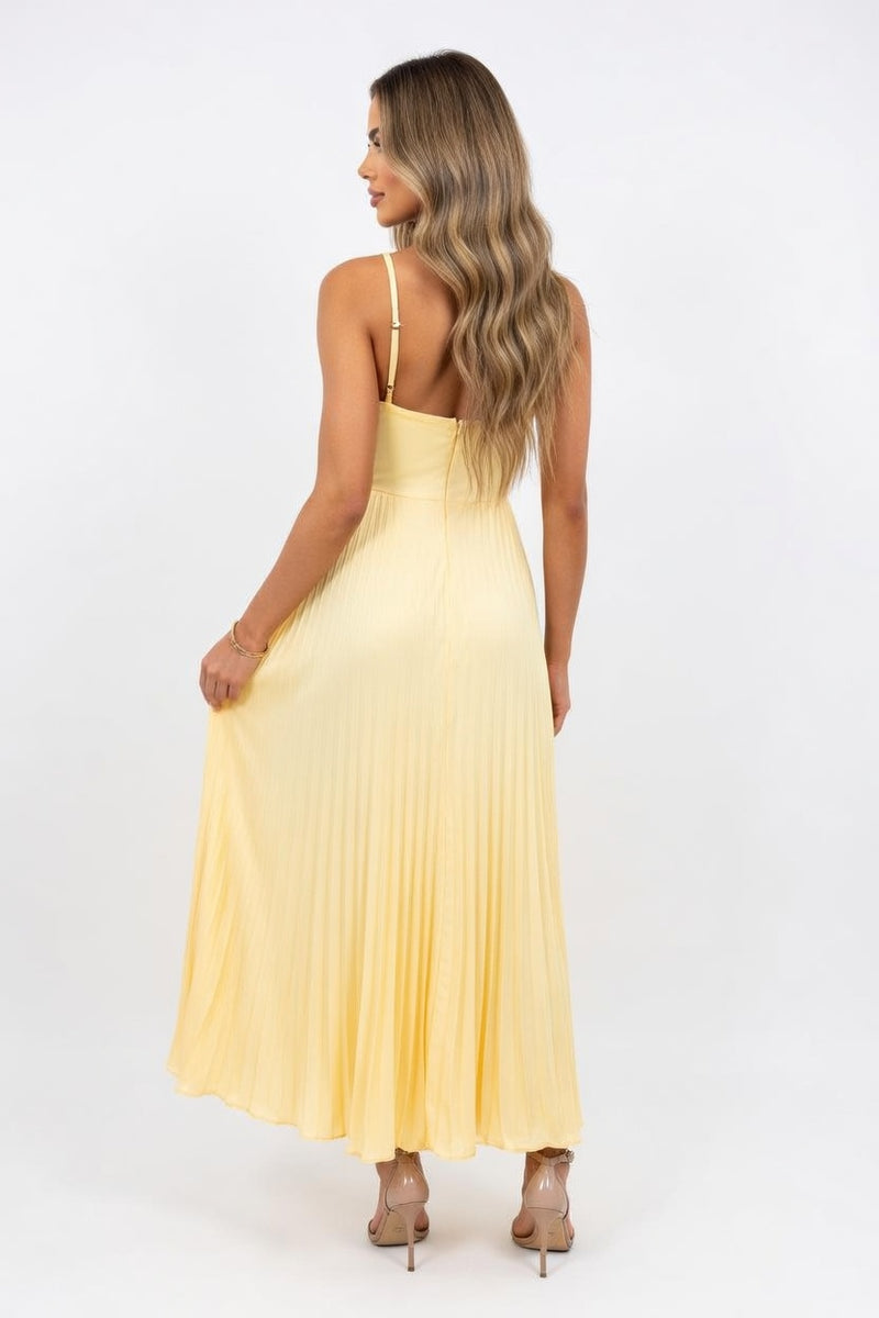 Satin Halter Mini Dress — back view