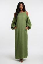 Off-Shoulder Long Sleeve Dress — front view