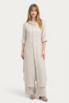 Cotton Linen Shirt & Wide Leg Trouser Co-ord
