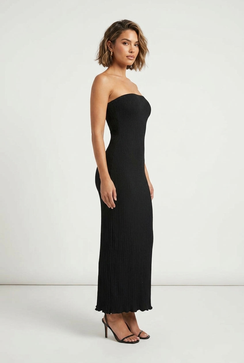 3D Floral Wrap Maxi Dress — side view