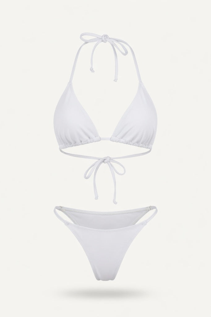 Solid Two-Piece Bikini — White