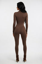 High-Neck Zip Bodysuit — back view