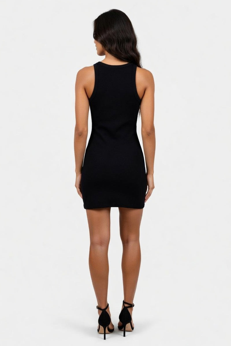 Sleeveless Bodycon Mini Dress — back view
