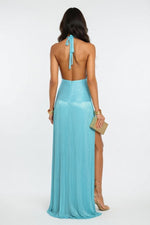 Halter Neck Midi Dress — back view