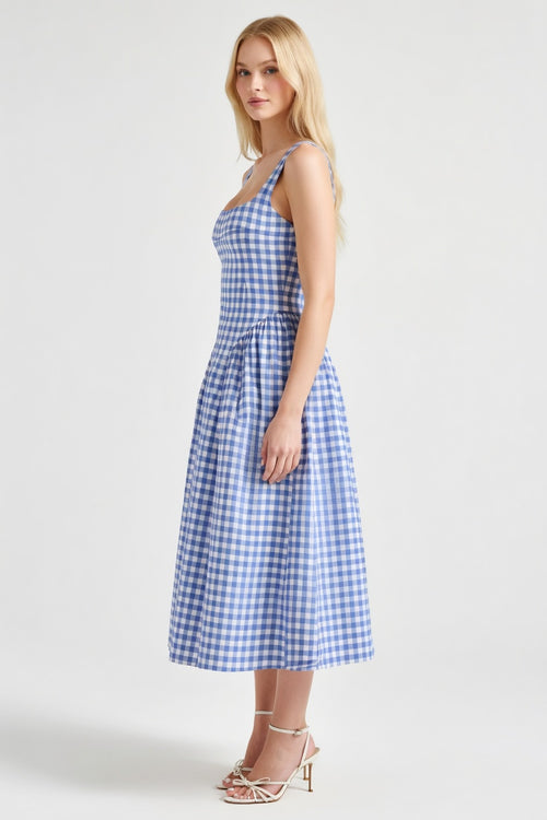 Square Neck Printed Slip Dress — side view