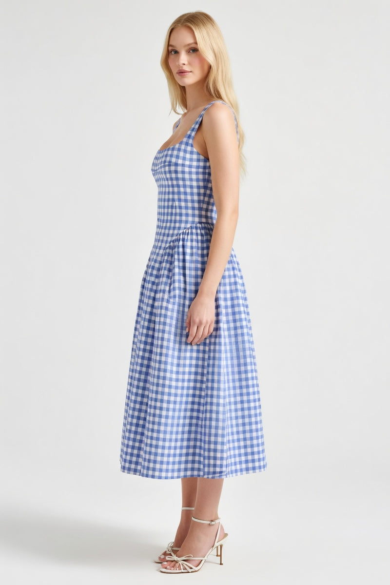 Square Neck Printed Slip Dress — side view