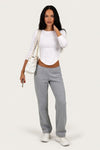 Fitted Cotton Three-Quarter Sleeve Top