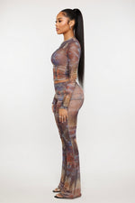 Sheer Mesh Two-Piece Set — side view