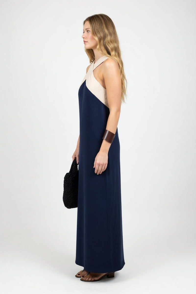 Cross Back Maxi Dress — side view