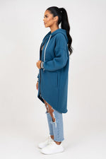 Hooded Cardigan Sweatshirt — side view