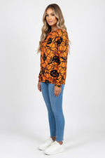 Halloween Print Sweatshirt — side view