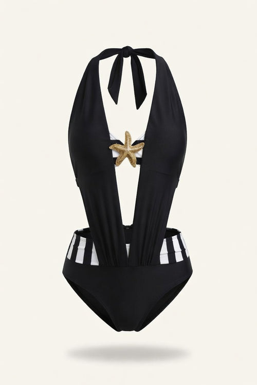 Structured One-Piece Swimsuit — front view