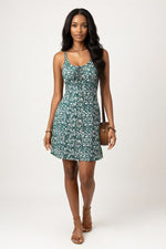 Halter Mini Dress — Green