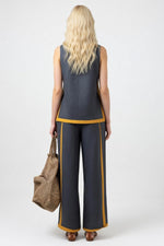 Contrast Wide Leg Co-Ord Set — back view