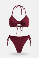 Split Bikini Set — Burgundy