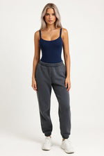 Halter Bodysuit — Navy Blue