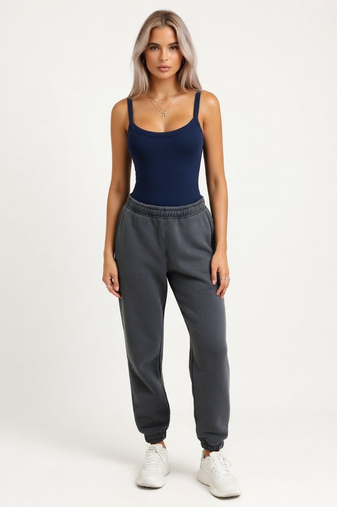 Halter Bodysuit — Navy Blue